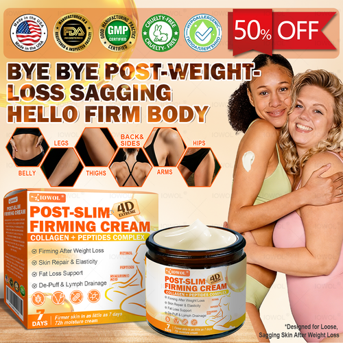 𝐎𝐟𝐟𝐢𝐜𝐢𝐚𝐥 𝐒𝐭𝐨𝐫𝐞 | 𝐈𝐎𝐖𝐎𝐋® 𝐏𝐨𝐬𝐭-𝐒𝐥𝐢𝐦 𝐅𝐢𝐫𝐦𝐢𝐧𝐠 𝐂𝐫𝐞𝐚𝐦 𝐮𝐬𝐞𝐬 𝐜𝐨𝐥𝐥𝐚𝐠𝐞𝐧 𝐩𝐞𝐩𝐭𝐢𝐝𝐞𝐬 𝐚𝐧𝐝 𝐬𝐤𝐢𝐧-𝐟𝐢𝐫𝐦𝐢𝐧𝐠 𝐚𝐜𝐭𝐢𝐯𝐞𝐬 𝐭𝐨 𝐭𝐚𝐫𝐠𝐞𝐭 𝐥𝐨𝐨𝐬𝐞, 𝐬𝐚𝐠𝐠𝐢𝐧𝐠 𝐬𝐤𝐢𝐧 𝐚𝐟𝐭𝐞𝐫 𝐰𝐞𝐢𝐠𝐡𝐭 𝐥𝐨𝐬𝐬.