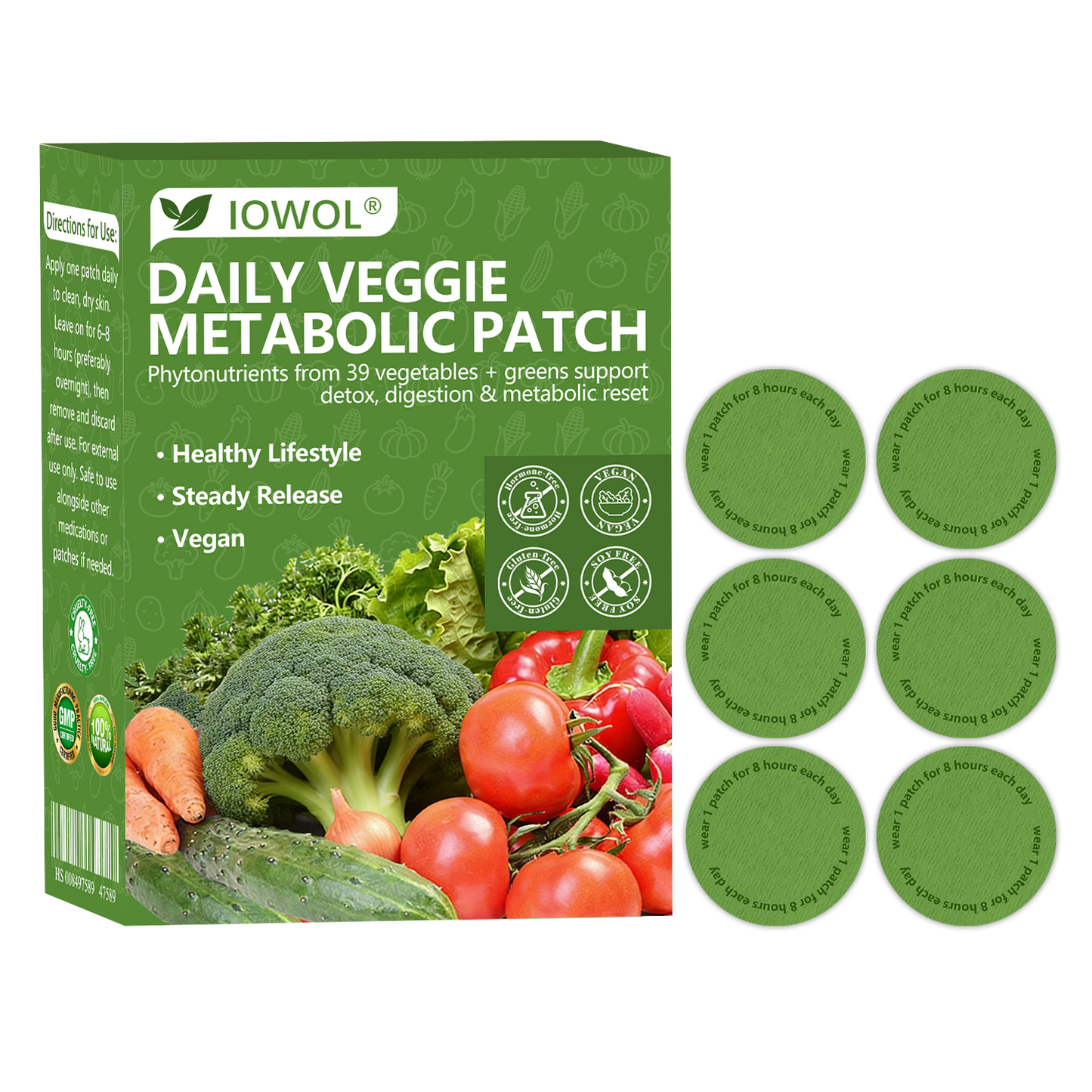 🥦𝐎𝐟𝐟𝐢𝐜𝐢𝐚𝐥 𝐒𝐭𝐨𝐫𝐞 | 𝐈𝐎𝐖𝐎𝐋® 𝐃𝐚𝐢𝐥𝐲 𝐕𝐞𝐠𝐞𝐭𝐚𝐛𝐥𝐞 𝐌𝐞𝐭𝐚𝐛𝐨𝐥𝐢𝐜 𝐏𝐚𝐭𝐜𝐡 𝐮𝐬𝐞𝐬 𝐨𝐫𝐠𝐚𝐧𝐢𝐜 𝐯𝐞𝐠𝐞𝐭𝐚𝐛𝐥𝐞 𝐞𝐱𝐭𝐫𝐚𝐜𝐭𝐬 𝐚𝐧𝐝 𝐩𝐡𝐲𝐭𝐨𝐧𝐮𝐭𝐫𝐢𝐞𝐧𝐭𝐬 𝐟𝐫𝐨𝐦 𝟑𝟗 𝐯𝐞𝐠𝐞𝐭𝐚𝐛𝐥𝐞𝐬 + 𝐠𝐫𝐞𝐞𝐧𝐬 𝐭𝐨 𝐬𝐮𝐩𝐩𝐨𝐫𝐭 𝐝𝐞𝐭𝐨𝐱, 𝐝𝐢𝐠𝐞𝐬𝐭𝐢𝐨𝐧 & 𝐦𝐞𝐭𝐚𝐛𝐨𝐥𝐢𝐜 𝐫𝐞𝐬𝐞𝐭, 𝐚𝐧𝐝 𝐛𝐨𝐨𝐬𝐭 𝐞𝐧𝐞𝐫𝐠𝐲 𝐟𝐨𝐫 𝐚𝐥𝐥-𝐝𝐚𝐲 𝐰𝐞𝐥𝐥𝐧𝐞𝐬𝐬.