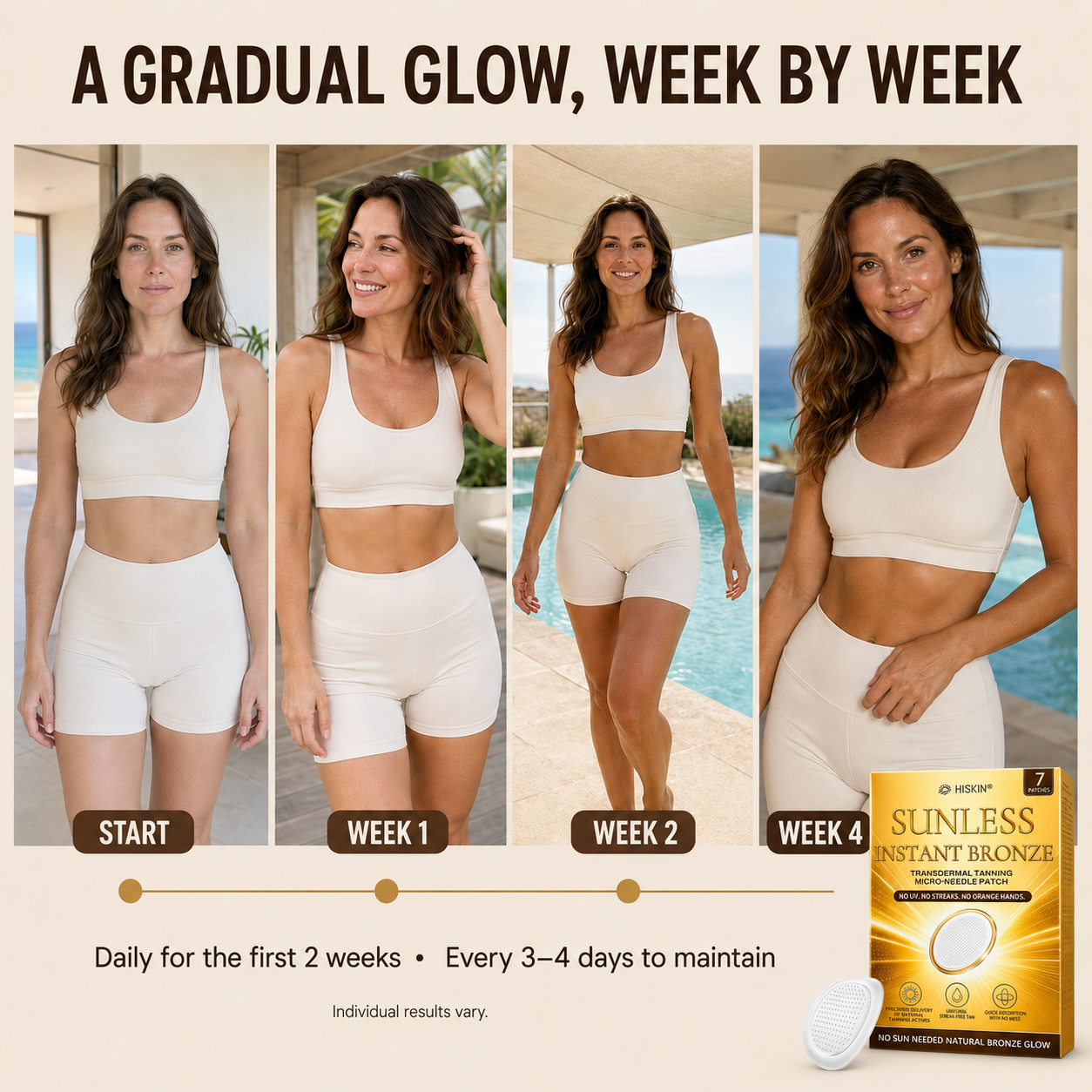 Hiskin® Sunless Bronze Patches