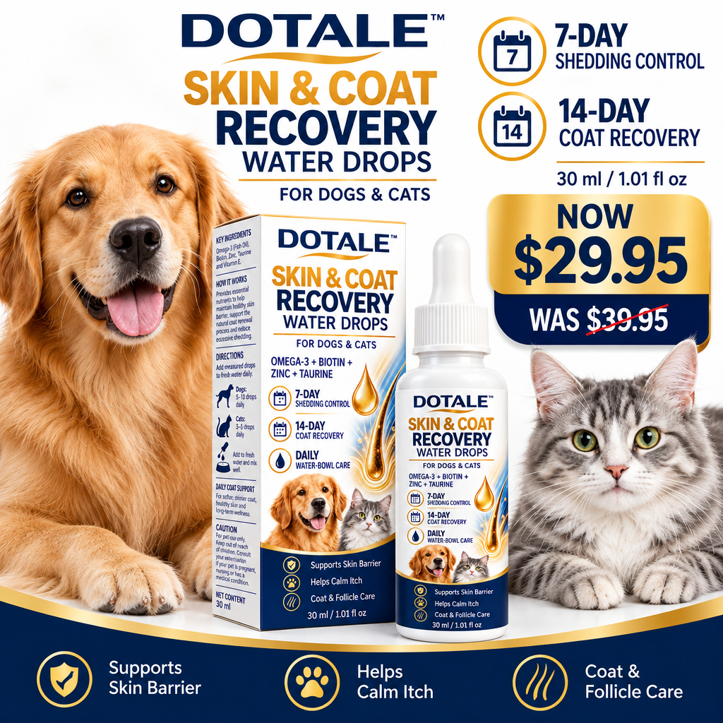 DOTALE™ Skin & Coat Recovery Water Drops for Dogs and Cats