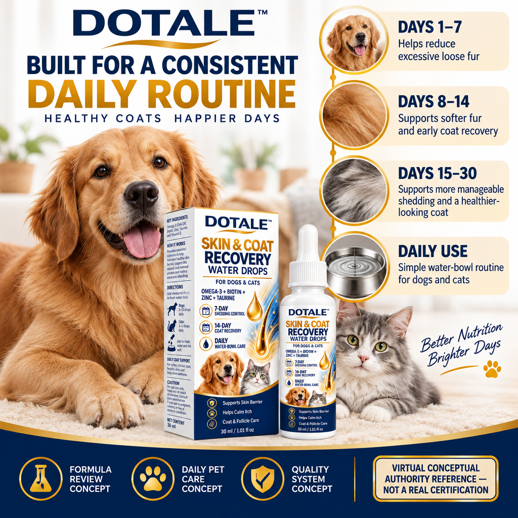 DOTALE™ Skin & Coat Recovery Water Drops for Dogs and Cats